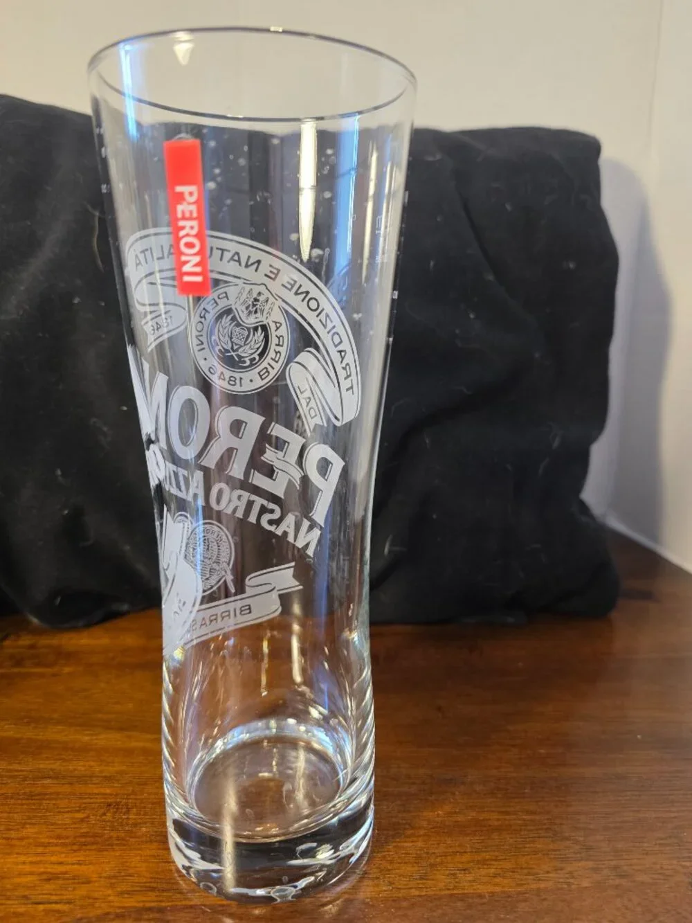 Peroni Nastro Azzurro Etched Beer Glasses set of 6